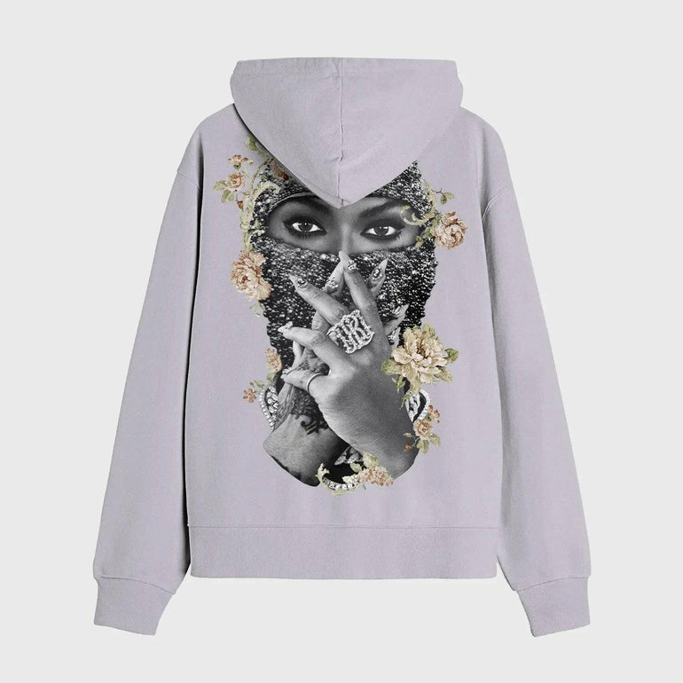 PEARLS AND ROSES MASK HOODIE WITH LOGO IH NOM UH NIT IH NOM UH NIT sweater.