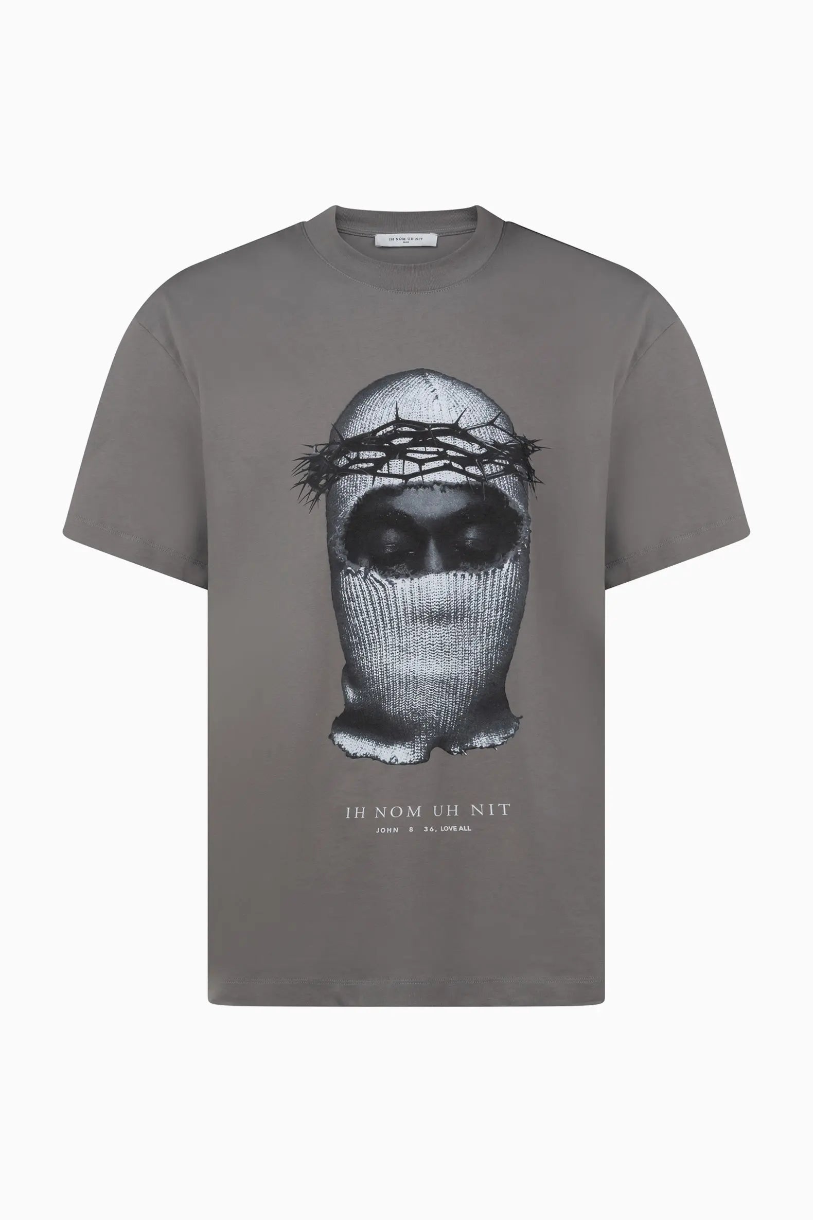 Tシャツ・カットソー IH NOM UH NIT Men T-shirt Grey NUW24234 L41 Ih Nom Uh Nit logo-print T-shirt | Grey | FARFETCH