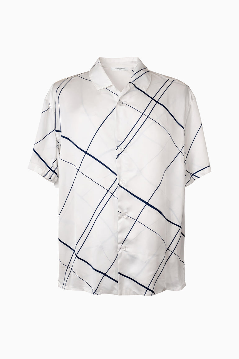 IH NOM UH NIT Lifestyle print shirt with abstract line pattern