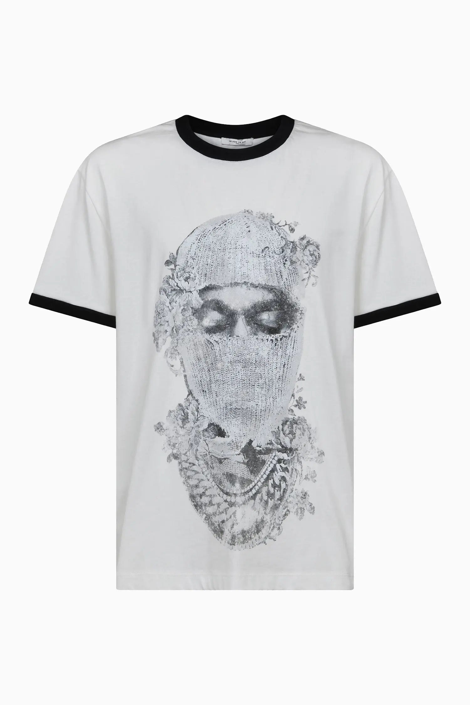 T-shirt with rose-patterned mask - IH NOM UH NIT