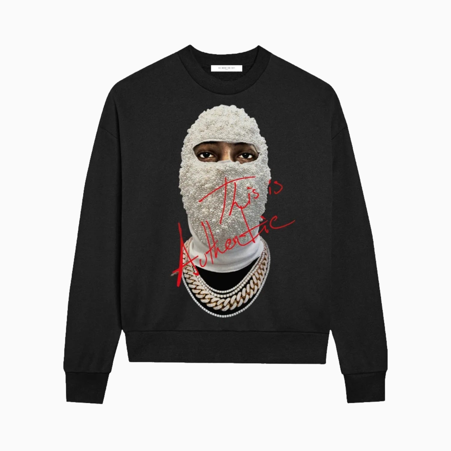 "This is authentic" CREWNECK with mask - IH NOM UH NIT