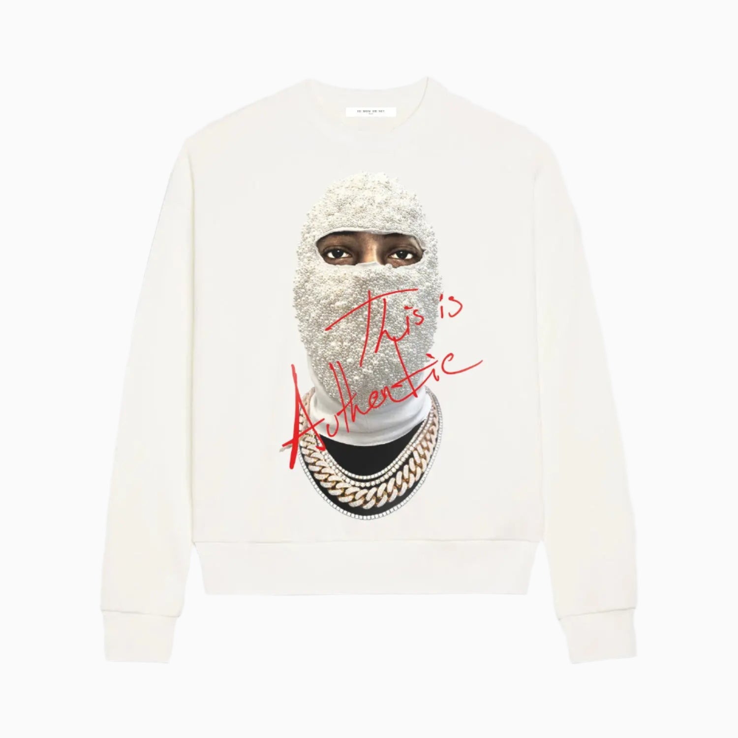 "This is authentic" CREWNECK with mask - IH NOM UH NIT