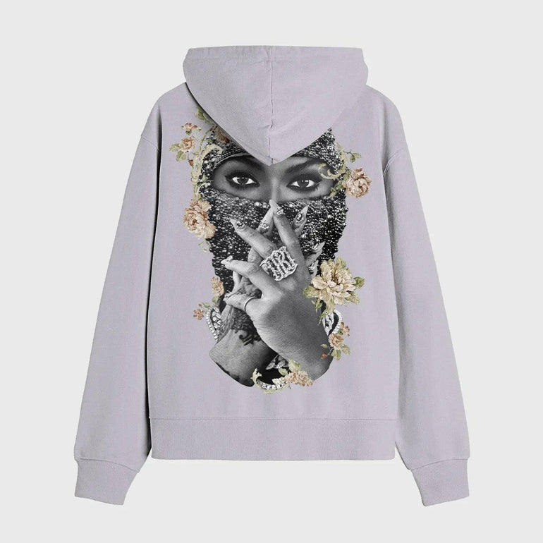 PEARLS AND ROSES MASK HOODIE WITH LOGO - IH NOM UH NIT